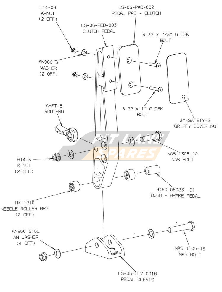 LS-06-PED 003C CLUTCH PEDAL ASSY Diagram